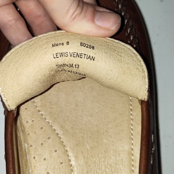 Frye Men\'s Lewis Venetians brown loafer Leather Shoes  size 8 main image 9